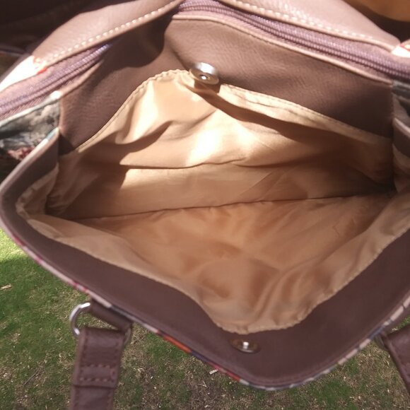 MultiSac bag with neutral background and floral print spring summer vacation - Picture 10 of 16